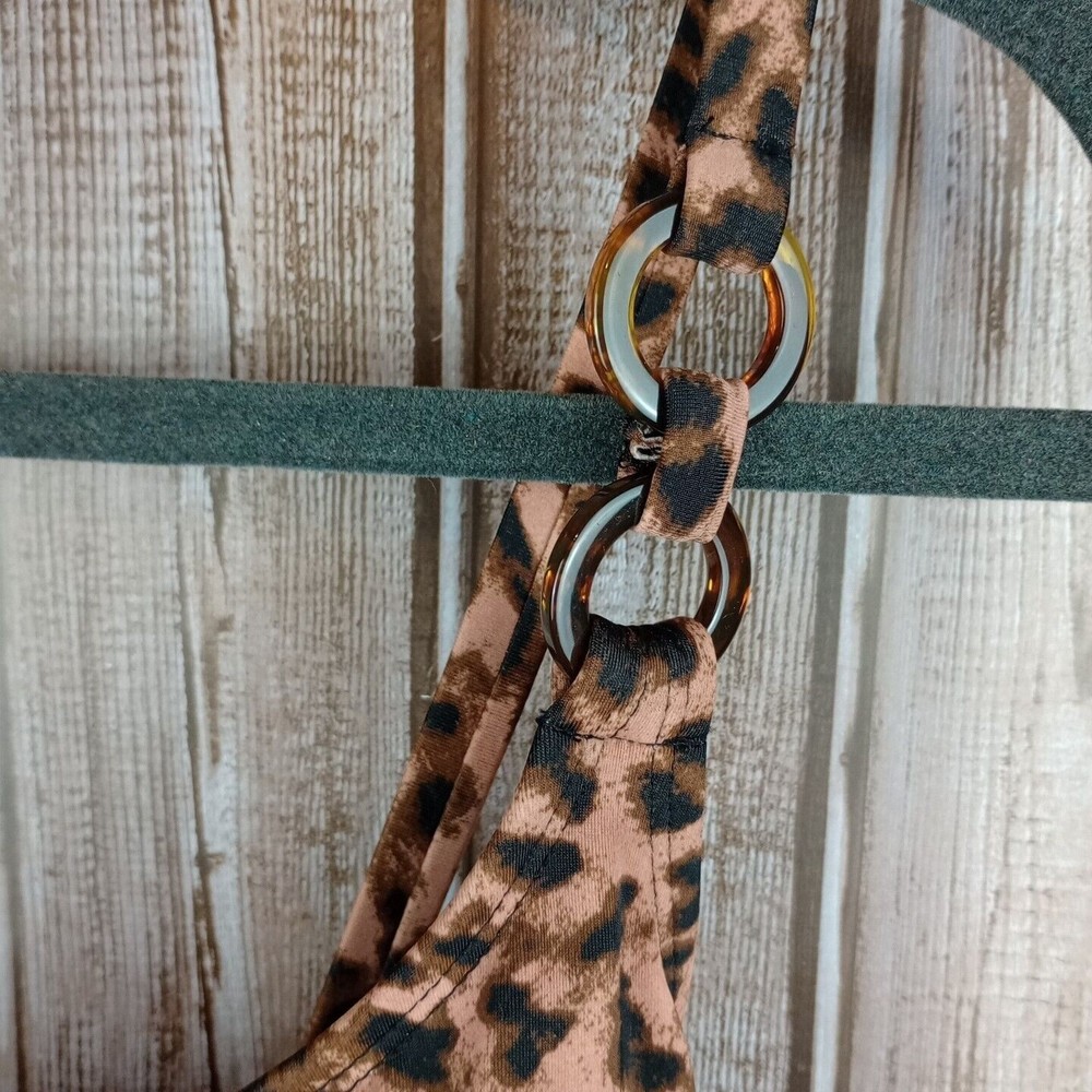 Time and Tru Leopard Double Ring Strap One Piece Swimsuit Women's Size 3X NWT - Picture 5 of 11